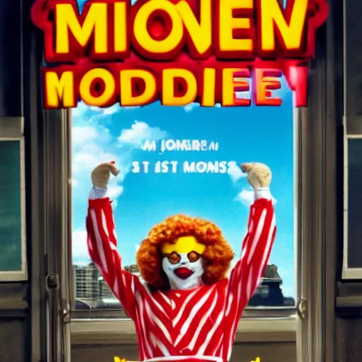Prompt: Ronald McDonald movie poster