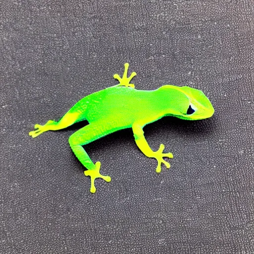 Prompt: moko kakariki green gecko naultinus grayii sticker