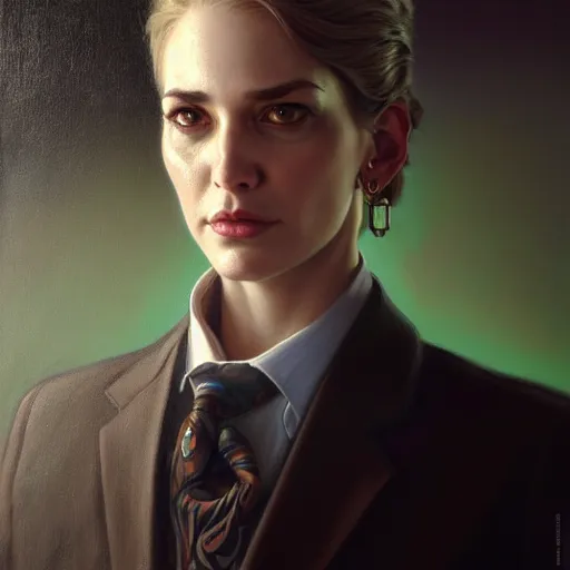 Image similar to portrait painting of a business cat leader of a political party, ultra realistic, concept art, intricate details, eerie, highly detailed, photorealistic, octane render, 8 k, unreal engine. art by artgerm and greg rutkowski and charlie bowater and magali villeneuve and alphonse mucha