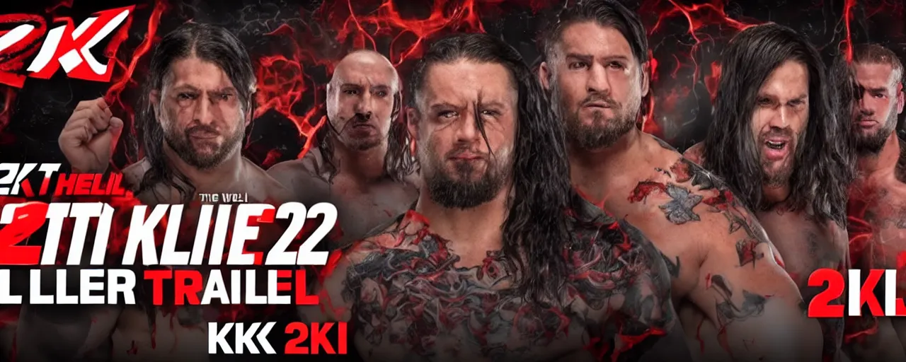 Prompt: WWE 2K23 Hell in a Cell trailer 4K60 HDR RTX