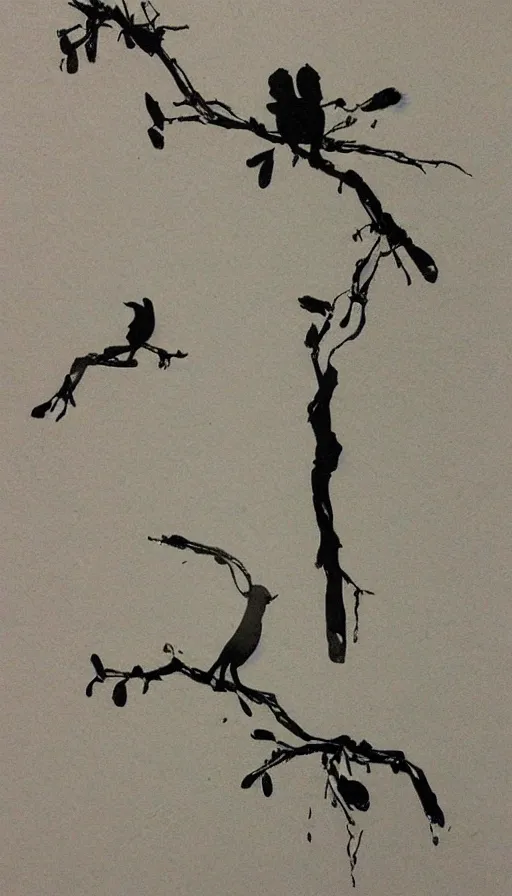 Image similar to stick figures bird, by yoshitaka amano