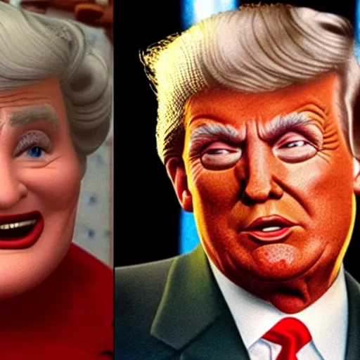 Prompt: donald trump as mrs doubtfire