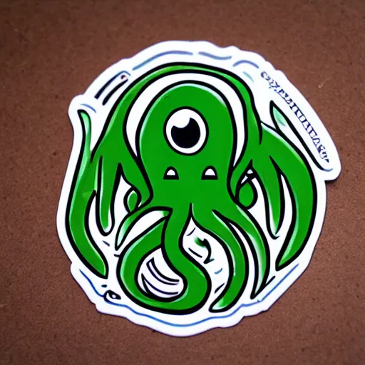 Image similar to stickers, Cthulhu