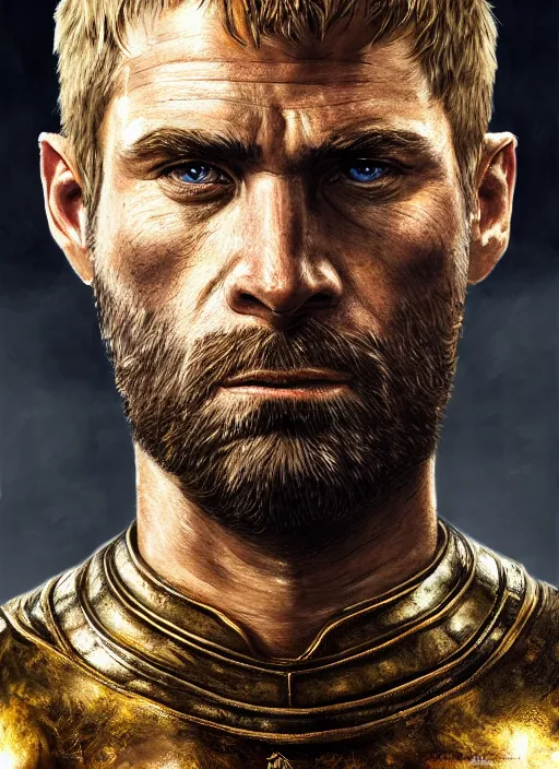 Prompt: highly detailed oil painting, masterpiece portrait warrior guard male lannister, fantasy character portrait, dynamic pose, above view, top lighting, realistic shaded, perfect face, 8 k realistic, hyper detailed, digital painting, artstation, concept art, hyper detailed eyes, cinematic lighting, dynamic pose, above view, perfect eyes