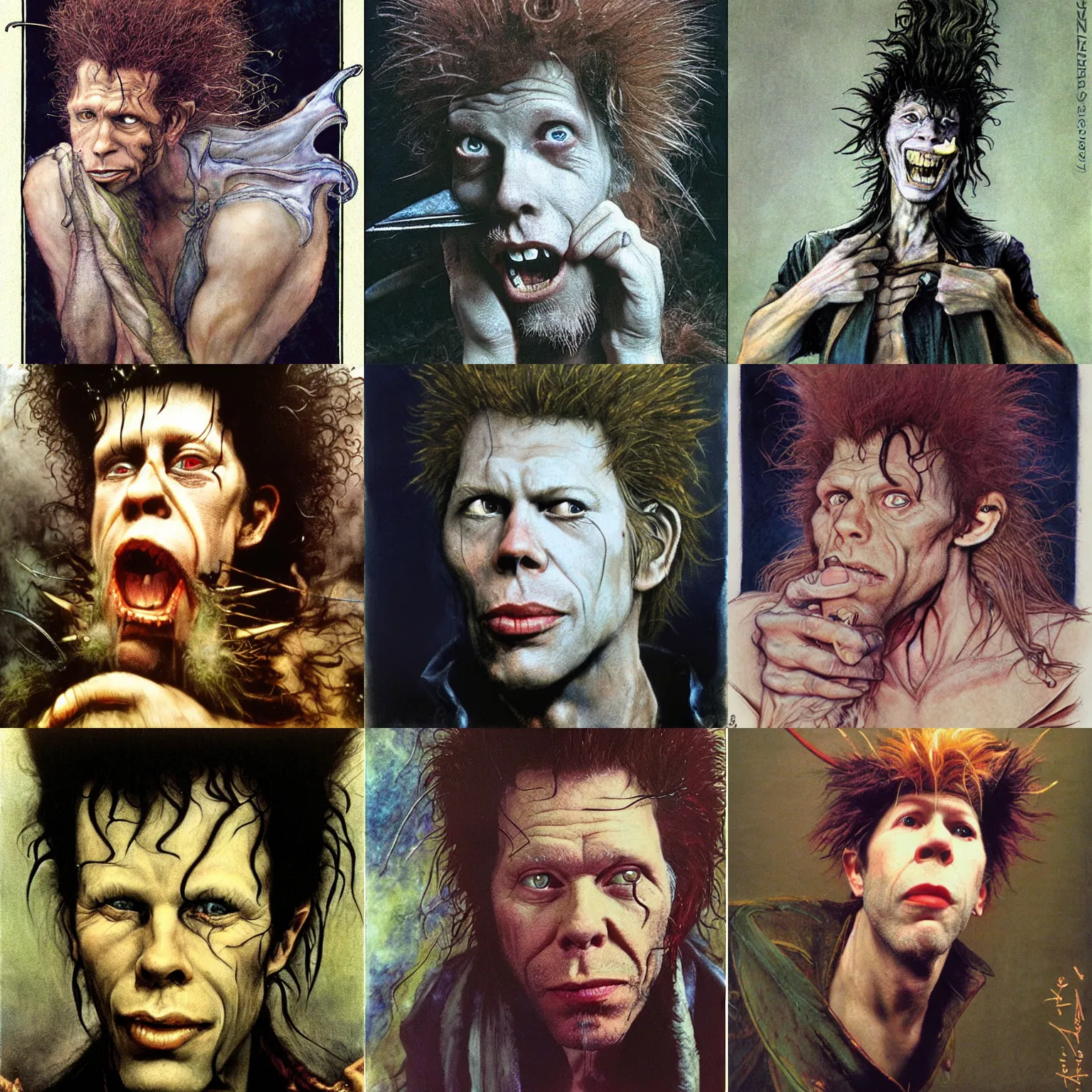 Prompt: tom waits as the goblin king by brian froud