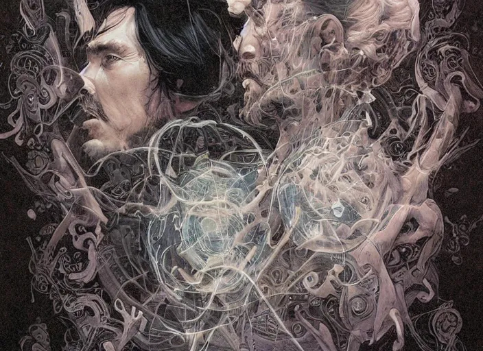 Image similar to a highly detailed ghostly portrait of stephen strange, james gurney, james jean