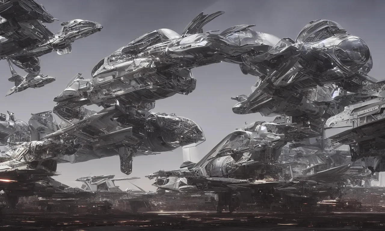 Prompt: starship on the runway, hyperrealistic mixed media, stunning 3d render inspired art by P. Craig Russell and Barry Windsor-Smith + perfect facial symmetry + dim volumetric lighting, 8k octane beautifully detailed render, post-processing, extremely hyperdetailed, intricate futuristic mechanic parts, epic composition, cinematic lighting + masterpiece, trending on artstation