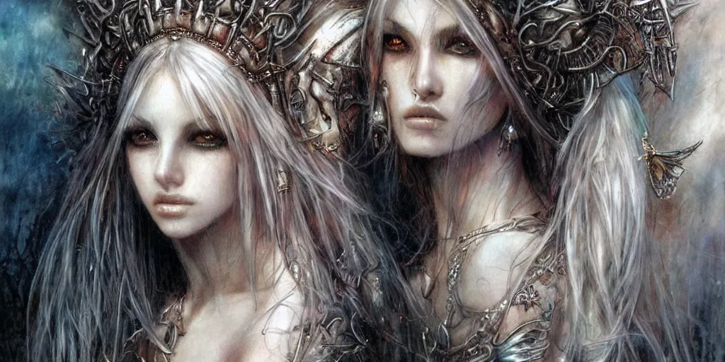 Image similar to Slayyyter as a beautiful goddess, fantasy, portrait, sharp focus, intricate, elegant, illustration, ambient lighting, art by Luis Royo