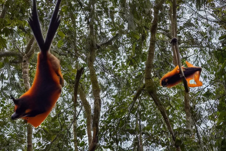 Prompt: Flying Fox, Animal photography, professional photo, 8k