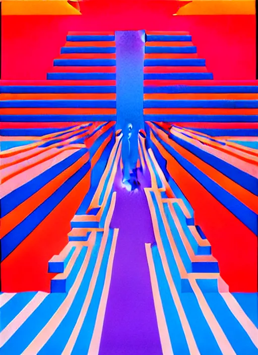 Image similar to labyrinth by shusei nagaoka, kaws, david rudnick, airbrush on canvas, pastell colours, cell shaded!!!, 8 k