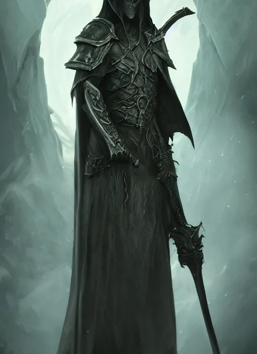 Image similar to grim reaper, ultra detailed fantasy, elden ring, realistic, dnd character portrait, full body, dnd, rpg, lotr game design fanart by concept art, behance hd, artstation, deviantart, global illumination radiating a glowing aura global illumination ray tracing hdr render in unreal engine 5