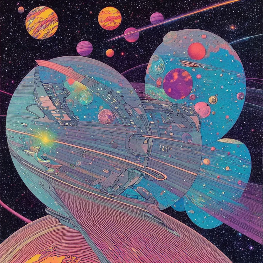 Prompt: ( ( ( ( the dimensional gap at the end of the galaxy ) ) ) ) by mœbius!!!!!!!!!!!!!!!!!!!!!!!!!!!, overdetailed art, colorful, artistic record jacket design