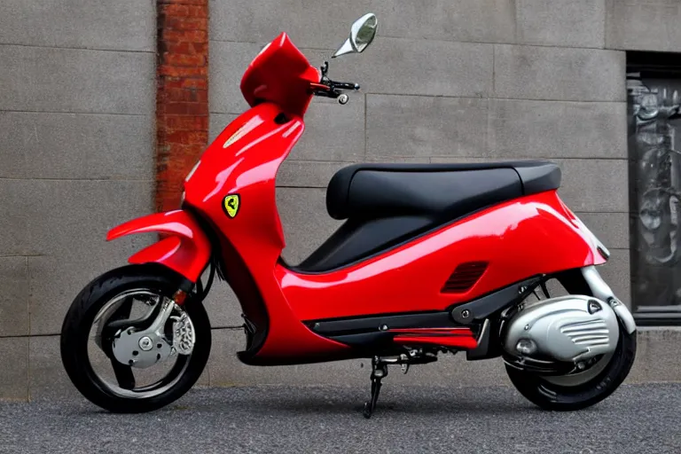 Image similar to a scooter designed and produced by ferrari