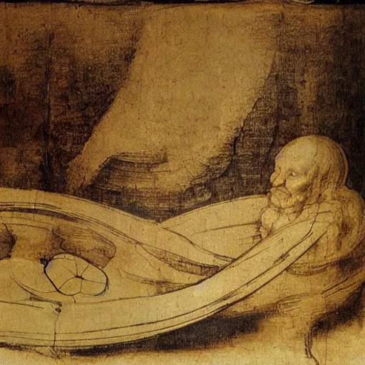 Image similar to leonardo da vinci's sketches for his new invention, the hot tub