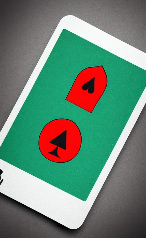 Image similar to intrusive thoughts, poker card style, simple, modern look, solid colors, pines symbol in the corners, vivid contrasts, for junior, logo design