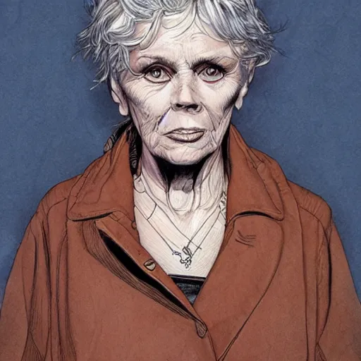 Image similar to a beautiful portrait of an old woman Travis Charest style