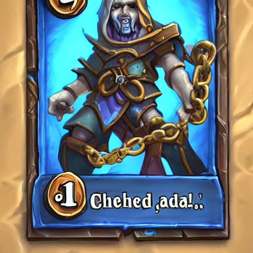 Image similar to chained trap, hearthstone art style, fantasy card game art style