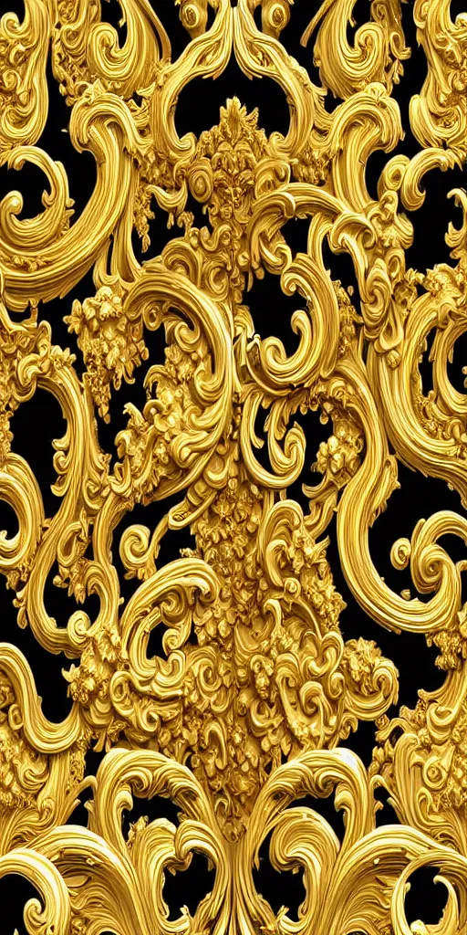 Prompt: the source of future growth dramatic, elaborate emotive Golden Baroque and Rococo styles to emphasise beauty as a transcendental, seamless pattern, symmetrical, large motifs, rainbow liquid splashing and flowing, Palace of Versailles, 8k image, supersharp, spirals and swirls in rococo style, medallions, iridescent black and rainbow colors with gold accents, perfect symmetry, High Definition, sci-fi, Octane render in Maya and Houdini, light, shadows, reflections, photorealistic, masterpiece, smooth gradients, high contrast, 3D, no blur, sharp focus, photorealistic, insanely detailed and intricate, cinematic lighting, Octane render, epic scene, 8K