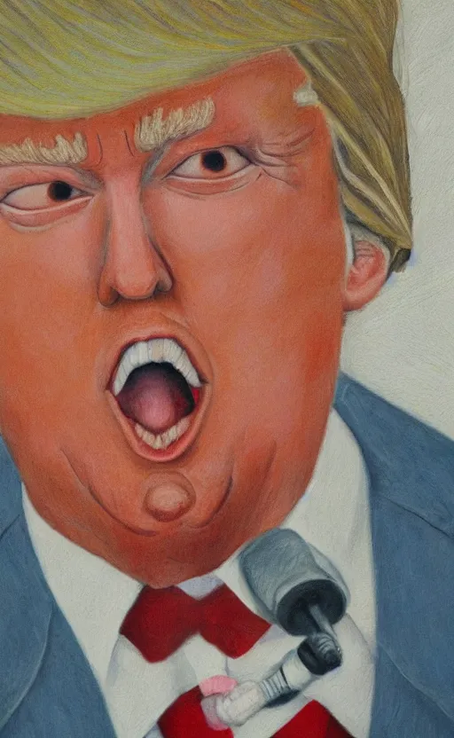 Prompt: romantic portrait of donald trump by allie brosh, james jean, realistic, photo, 8 k