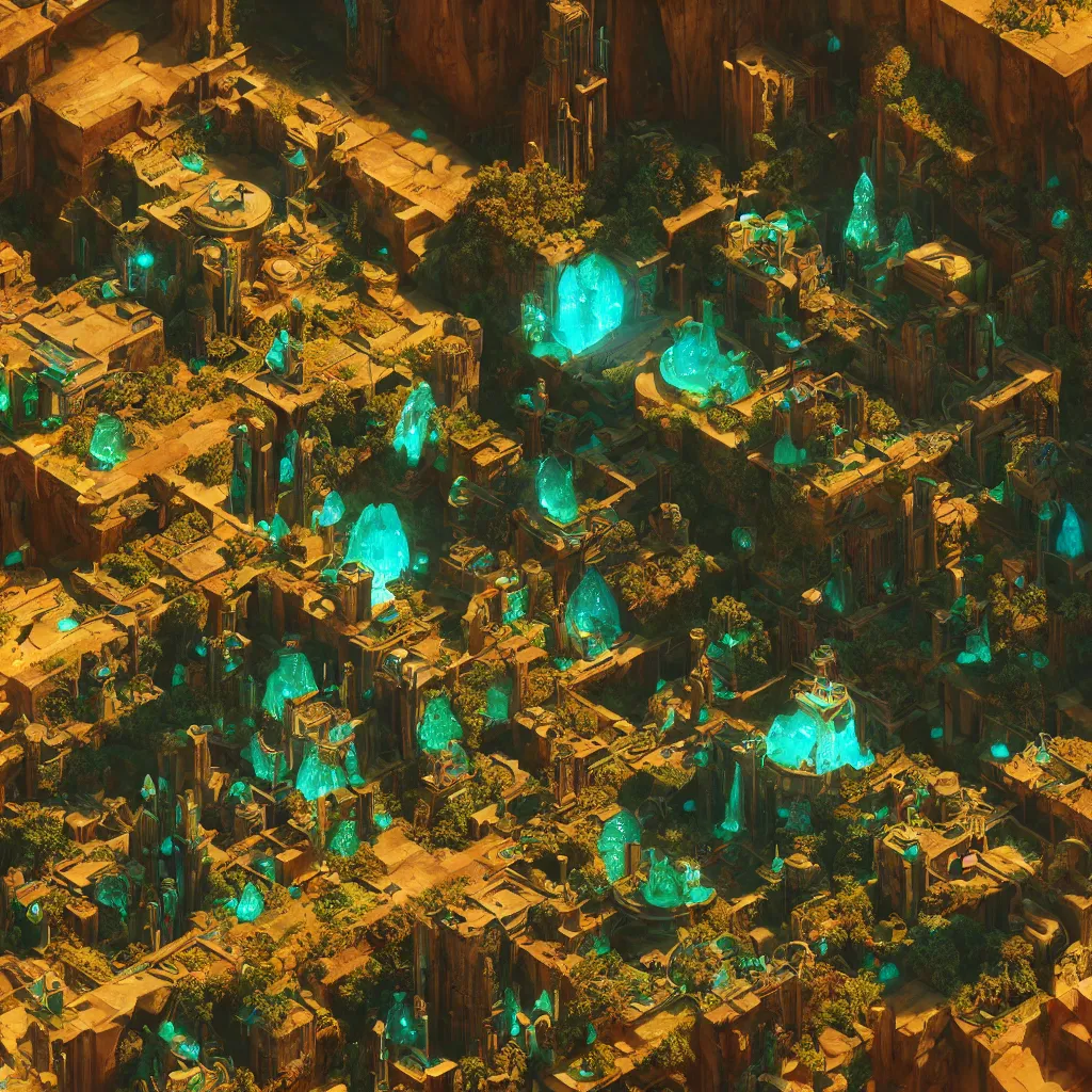 Image similar to a world of dew within every dewdrop a world of struggle, volumetric void of latent space, golden turquoise steampunk, axonometric high contrast. cinematic light, mystical shadows, sharp focus, divine realm of gods, octane render,