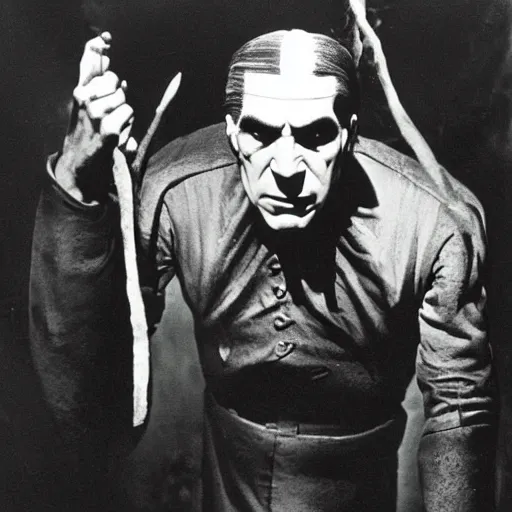 Image similar to bela lugosi as frankenstein's monster