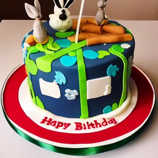Prompt: “Big Chungus birthday cake”