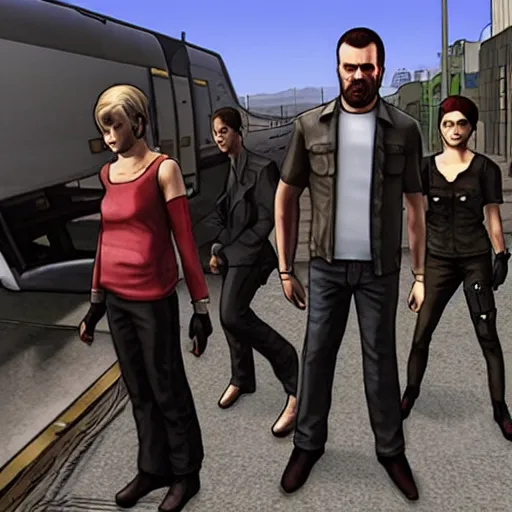 Image similar to GTA with Resident Evil characters