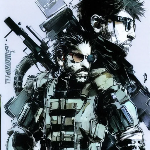 Image similar to hamster metal gear solid character oncept art by yoji shinkawa