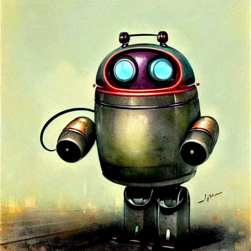 Image similar to ( ( ( ( ( 1 9 5 0 s retro future android robot fat robot mouse wagon. muted colors., ) ) ) ) ) by jean - baptiste monge,!!!!!!!!!!!!!!!!!!!!!!!!!