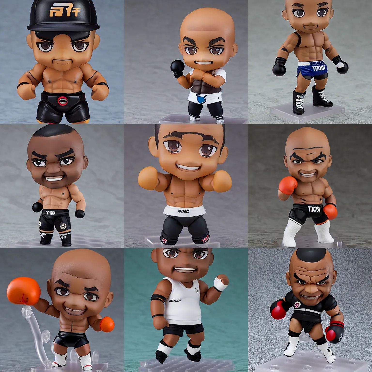 Prompt: a nendoroid of mike tyson, detailed product photo