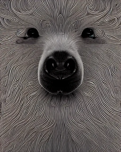 Image similar to portrait of funny giant cute eyes capybara, intricate abstract. intricate artwork, by tooth wu, wlop, beeple, dan mumford. concept art, psychedelic lighting, octane render, trending on artstation, greg rutkowski very coherent symmetrical artwork. cinematic, key art, hyper realism, high detail, octane render, 8 k, iridescent accents