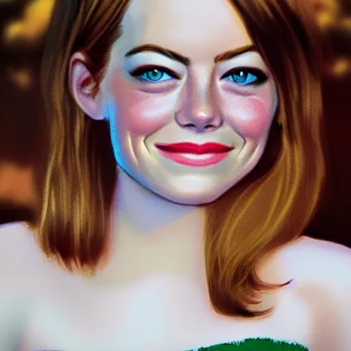 Prompt: childrens drawing of emma stone,