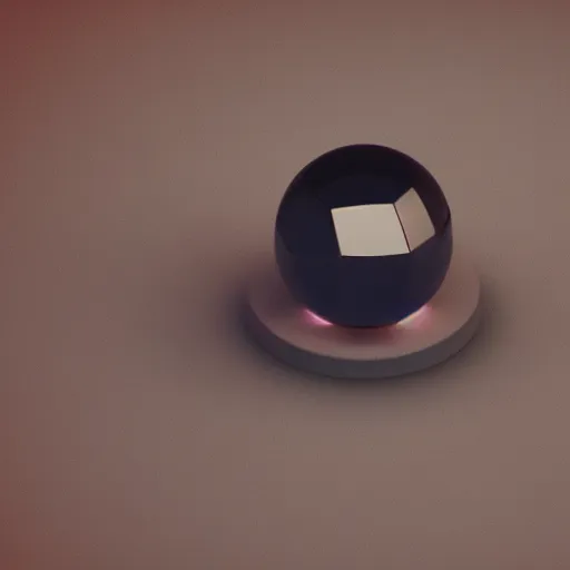 Image similar to crystal sphere with mini house inside it, octane render hyperdetailed,