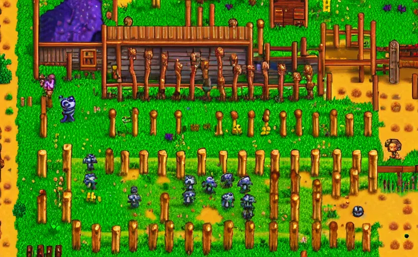 Image similar to frogs playing stardew valley, highly detailed, extremely high quality, hd, 4 k, 8 k, professional photographer, 4 0 mp, lifelike, top - rated, award winning, cinematic, realistic, detailed lighting, detailed shadows, sharp, no blur, edited, corrected, trending