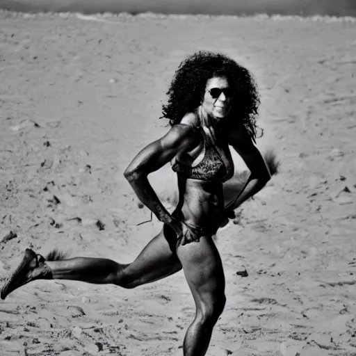 Prompt: strong healthy cavewoman, award winning photography