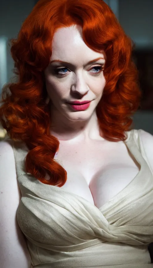 Image similar to Christina Hendricks in Madmen, perfectly-centered-photograph of Christina Hendricks, film still, sweaty, insane detail, intricate, highly detailed, Zeiss Lens, DSLR photography, smooth, sharp focus, Unreal Engine 5, Octane Render, Redshift, 8K