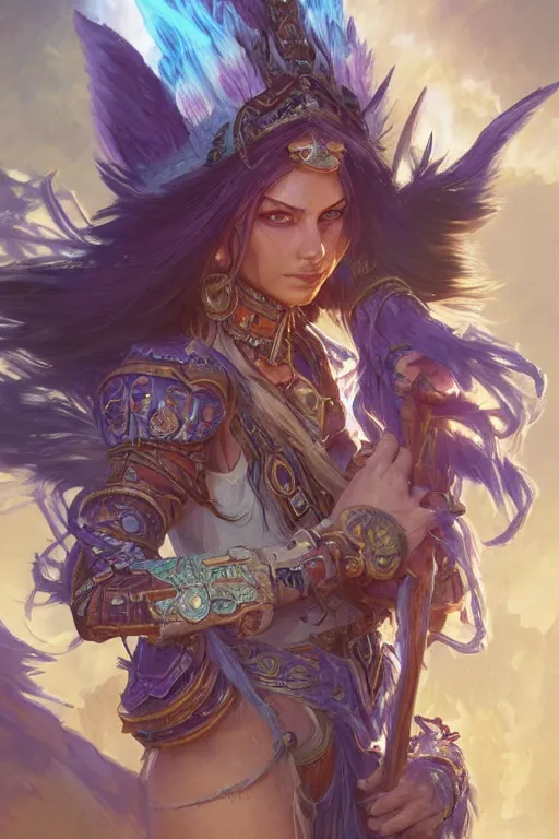 Prompt: world of warcraft orch shaman, digital painting, highly detailed, artstation, concept art, illustration, smooth, sharp focus, art by artgerm and greg rutkowski and alphonse mucha and loish and WLOP