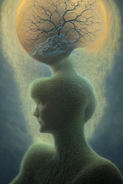 Prompt: Intricate stunning highly detailed mother earth, 🌱, by agostino arrivabene and Vladimir Kush, surreal, digital painting, ultra realistic, Horror vacui, dramatic lighting, full moon, thick black swirling smoke tornado, burning fire embers, artstation