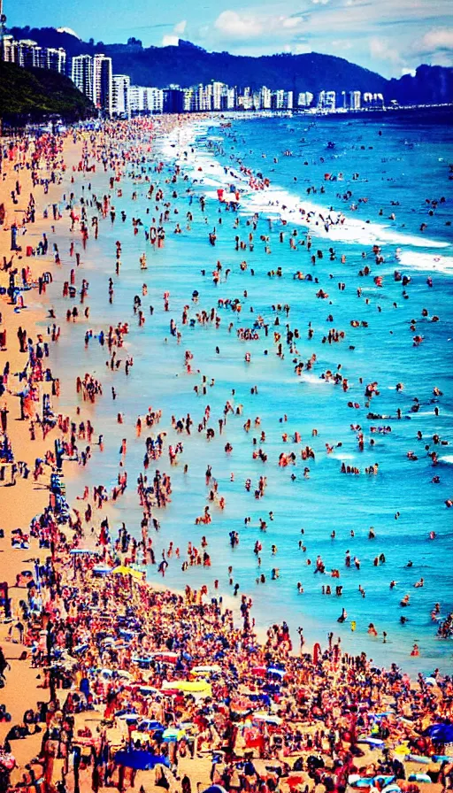 Image similar to instagram photo of a sunny day on copacabana beach