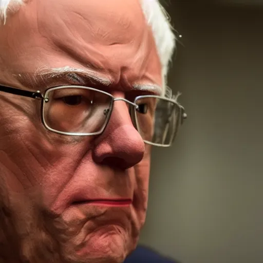 Prompt: realistic marble statue of president bernie sanders, hd 4 k hyper realistic