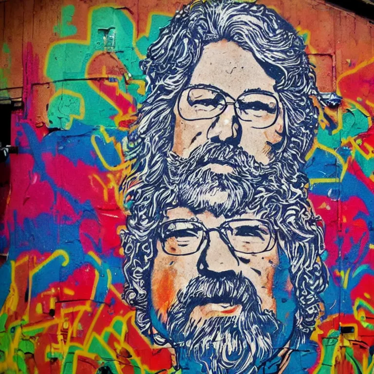 Image similar to graffiti jerry garcia