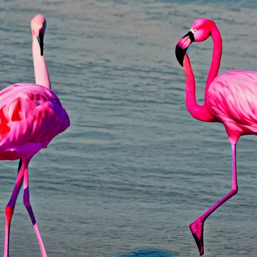 Image similar to album cover of a indie pop band, pink flamingo, album cover art