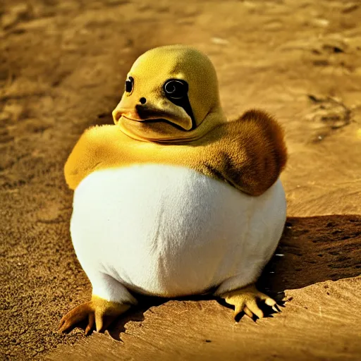 Image similar to national geographic professional photo of psyduck, award winning