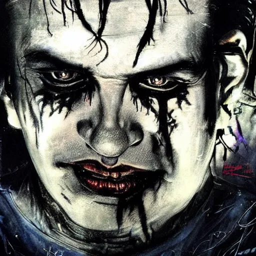 Image similar to stunning portrait of gaunt sid vicious a ( the cure fan ) as dream from sandman, dim stars as eyes, by jeremy mann, by cedric peyravernay, by by russ mills, by richard avedon and ben templesmith, dramatic lightning, sadness, dark eye sockets, in the shadows, punk rock, gothic, high detailed, 8 k