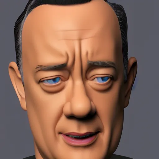 Prompt: 3 d rendering of tom hanks, 8 k, ultra - realistic, blender, cinema 4 d