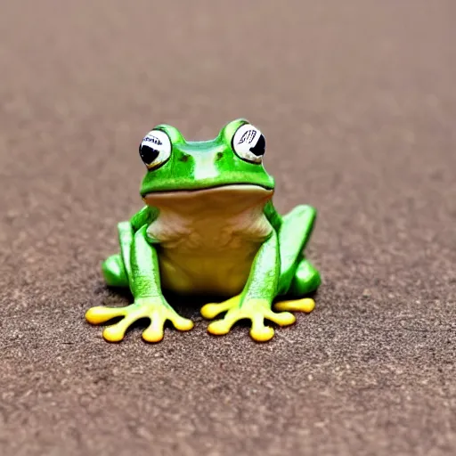 cute baby pepe the frog wearing a very very small, Stable Diffusion