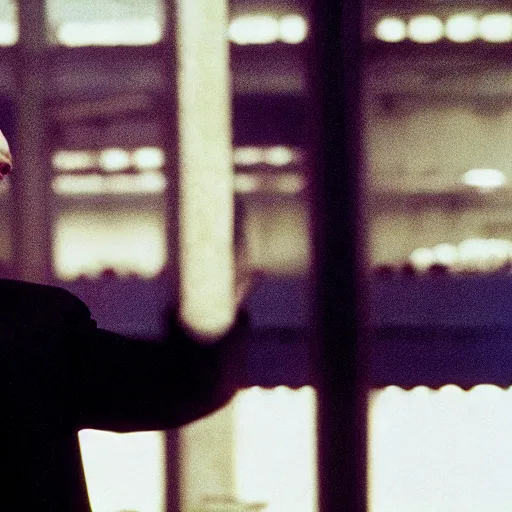 Prompt: film still of Charlie Haughey in the Matrix