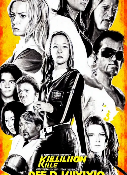 Image similar to movie poster, directed by quentin tarantino, in the movie kill bill