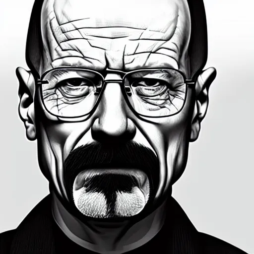 Image similar to a detailed portrait of walter white with a pacifer in his mouth, art illustration, incredibly highly detailed and realistic, 8 k, sharp focus