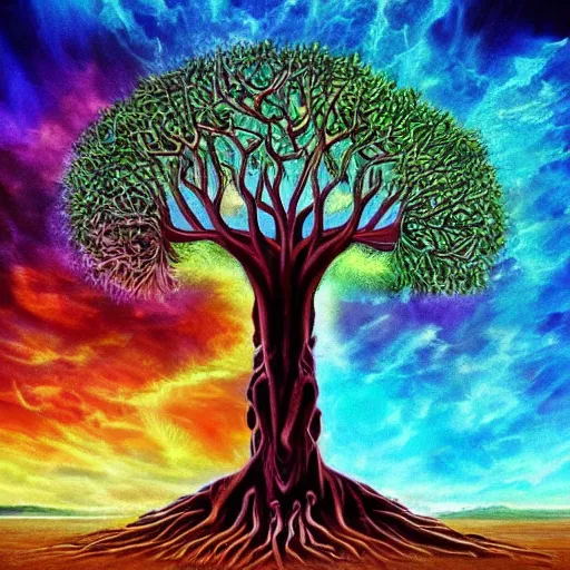 Image similar to The tree of life, top image of all time on /r/Art subreddit